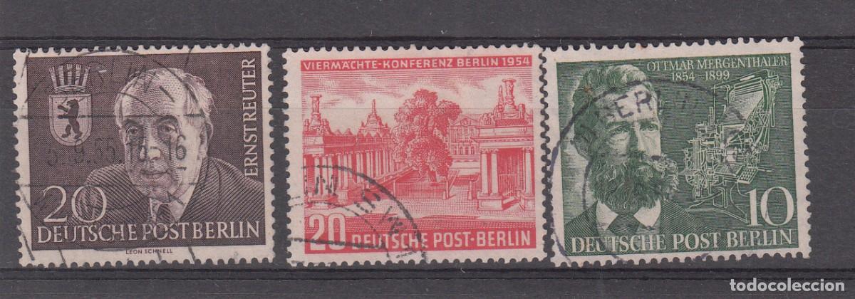 Sellos: 1954 ALEMANIA - BERL&Iacute;N - SERIE COMPLETA EN USADO NUMS.103 A 105