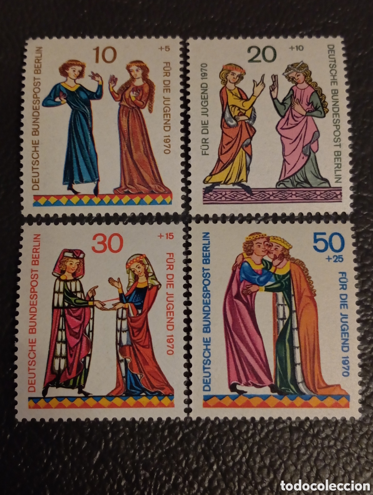 Sellos: Berl&iacute;n 1970 - Serie Completa Trovadores MNH (Edifil 329-332)