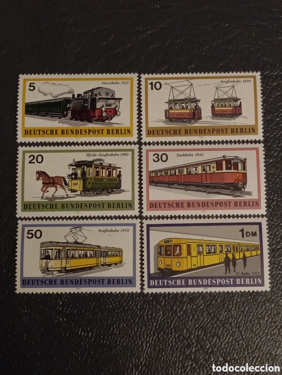 Sellos: Alemania Berl&iacute;n Occidental 1971 Serie Completa Transportes MNH Michel 379/384
