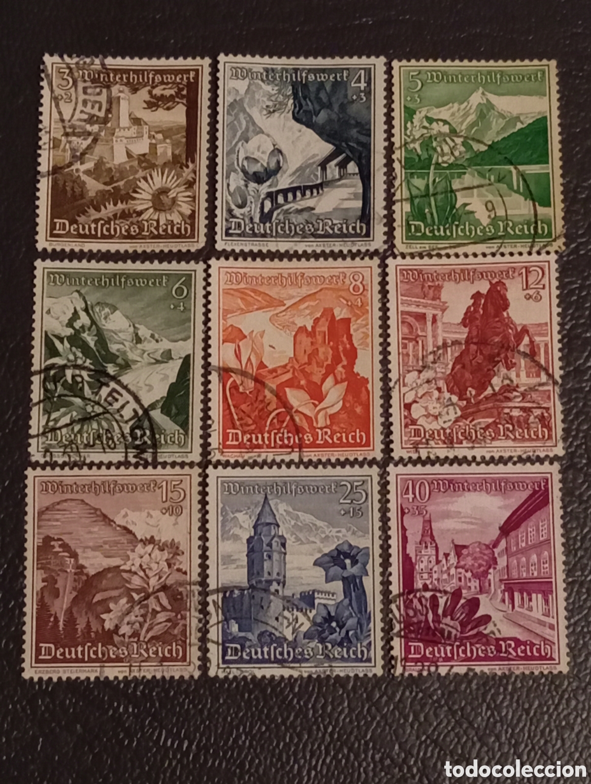 Sellos: Alemania Imperio 1938 Serie Completa Winterhilfswerk Usada Michel 675/683