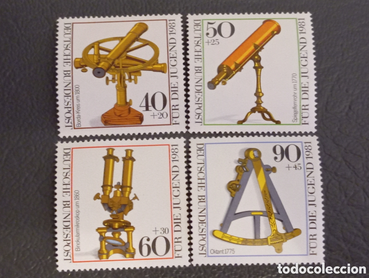 Sellos: Alemania RFA 1981 - Serie Completa Instrumentos &Oacute;pticos Mi. 1090-1093 MNH **