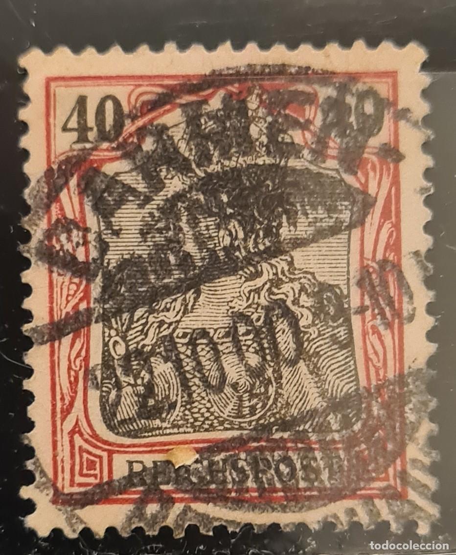 Sellos: Sello usado de Alemania 1900: leyenda Reichpost