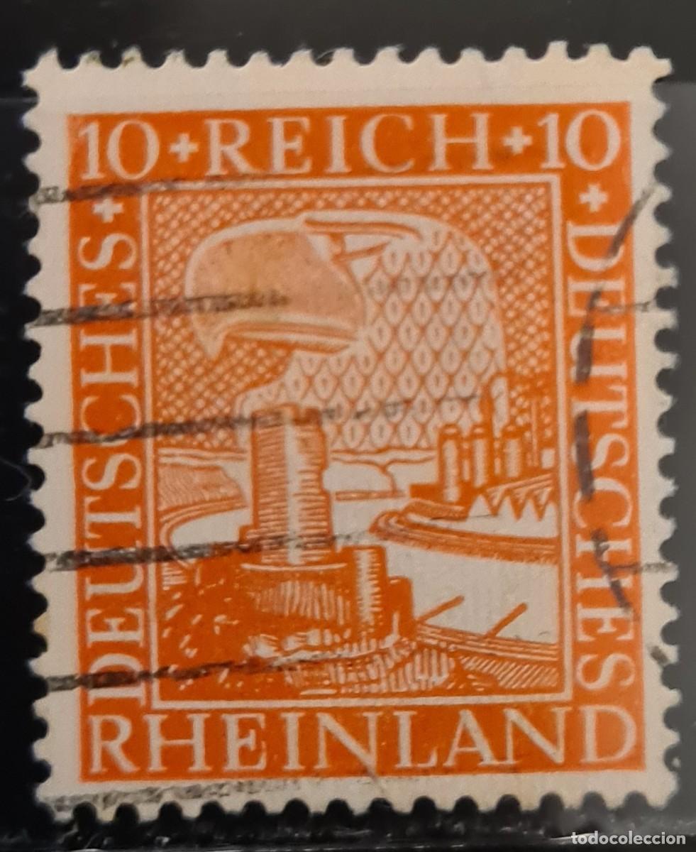 Sellos: Sello usado de Alemania 1925. Milenario renano: el &aacute;guila alem&aacute;n