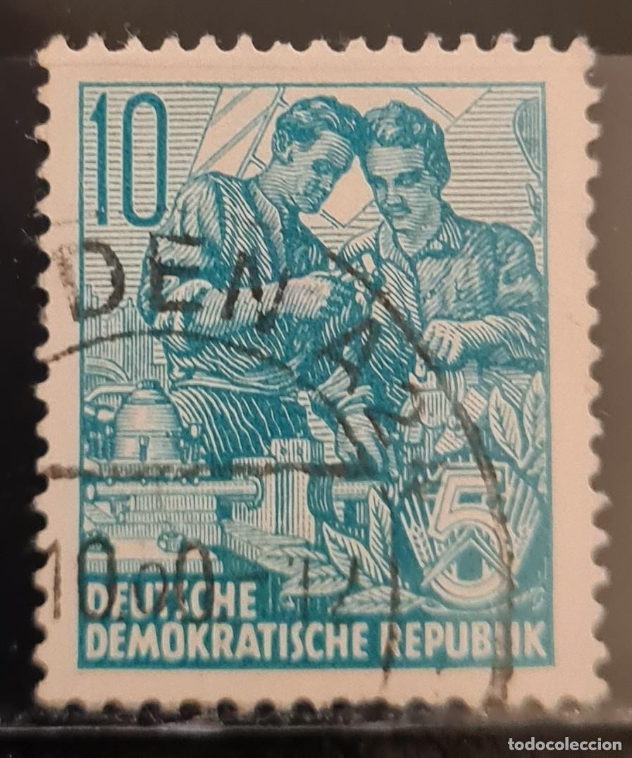 Sellos: Sello usado de Alemania oriental 1953: Plan quinquenal