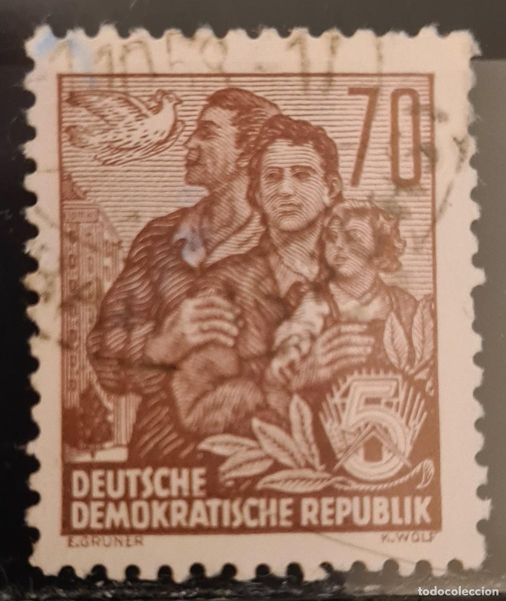 Sellos: Sello usado de Alemania oriental 1955: Plan quinquenal