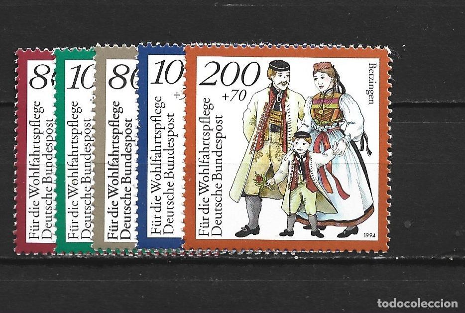 Sellos: ALEMANIA FEDERAL YVERT NUM. 1589/1593 ** SERIE COMPLETA SIN FIJASELLOS
