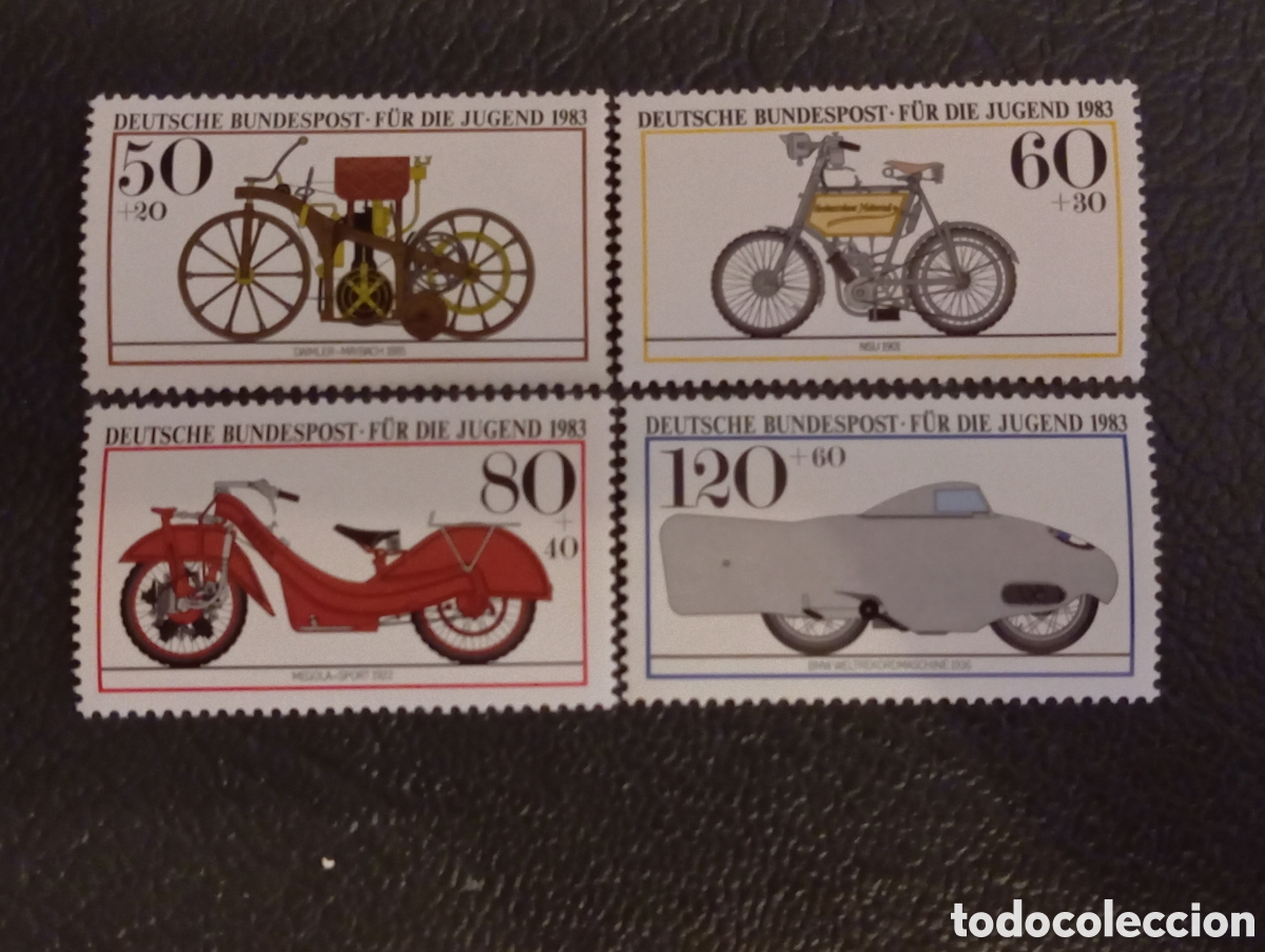 Sellos: Alemania RFA 1983 Serie Completa Motos Michel 1168-1171 MNH**