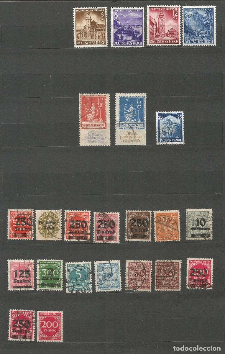 Sellos: ALEMANIA - LOTE DE 23 SELLOS - REICH E IMPERIO 1922/28 - SERIES NUEVAS Y USADAS - + De 80&euro;