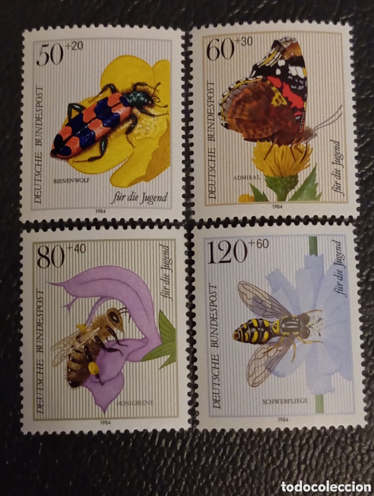 Sellos: Alemania 1984 - Serie Insectos Juventud Michel 1202-1205 MNH** Nuevo