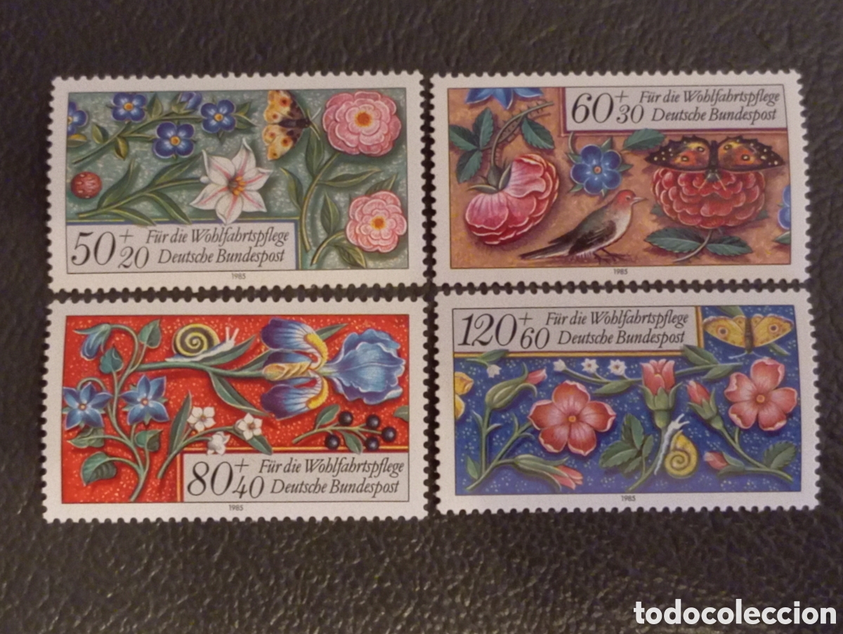 Sellos: Alemania Federal 1985 - Serie Completa Wohlfahrtspflege Michel 1259/1262 MNH