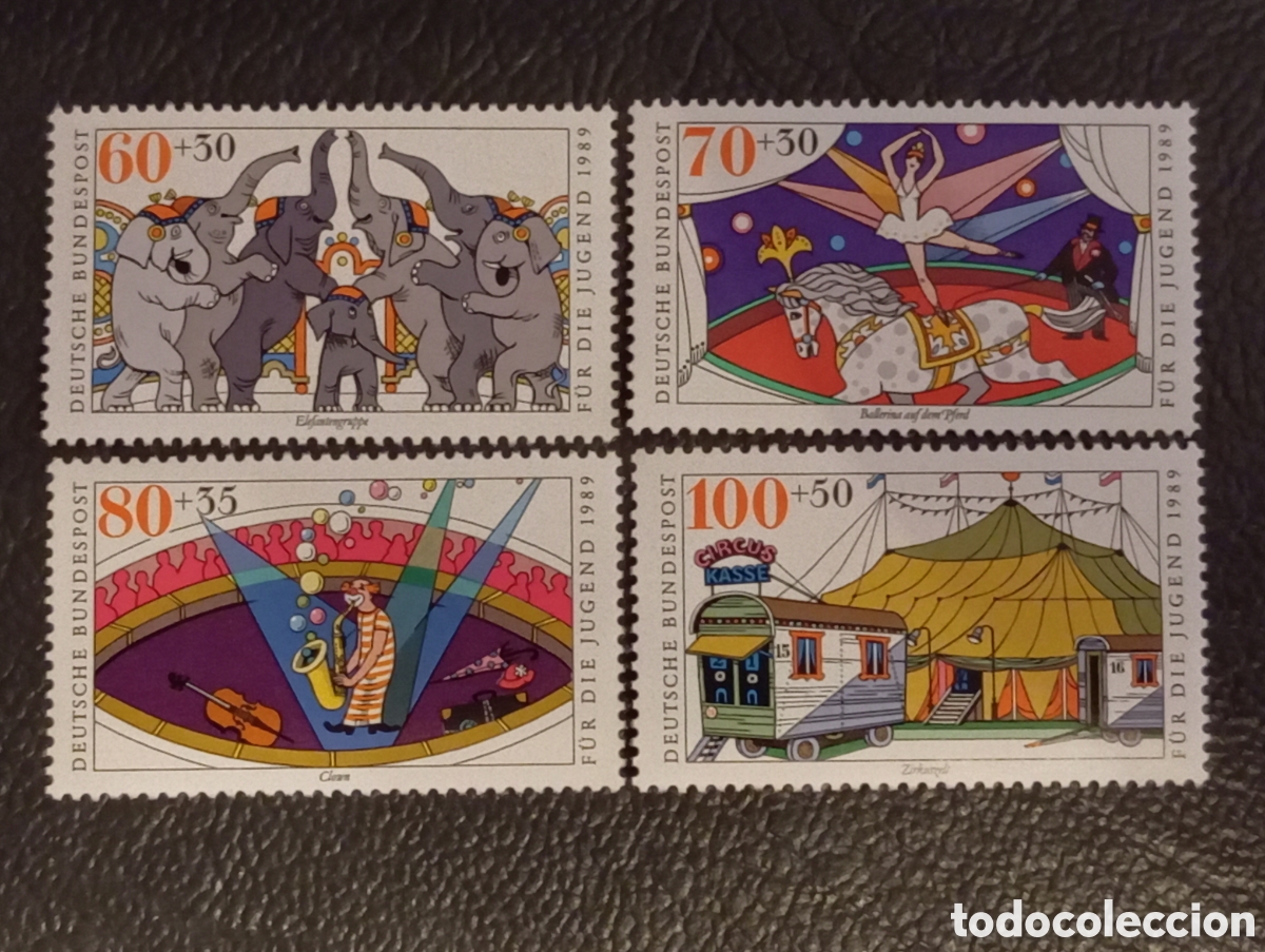 Sellos: Alemania 1989 Serie Completa Circo Michel 1411/14 MNH** Nuevo