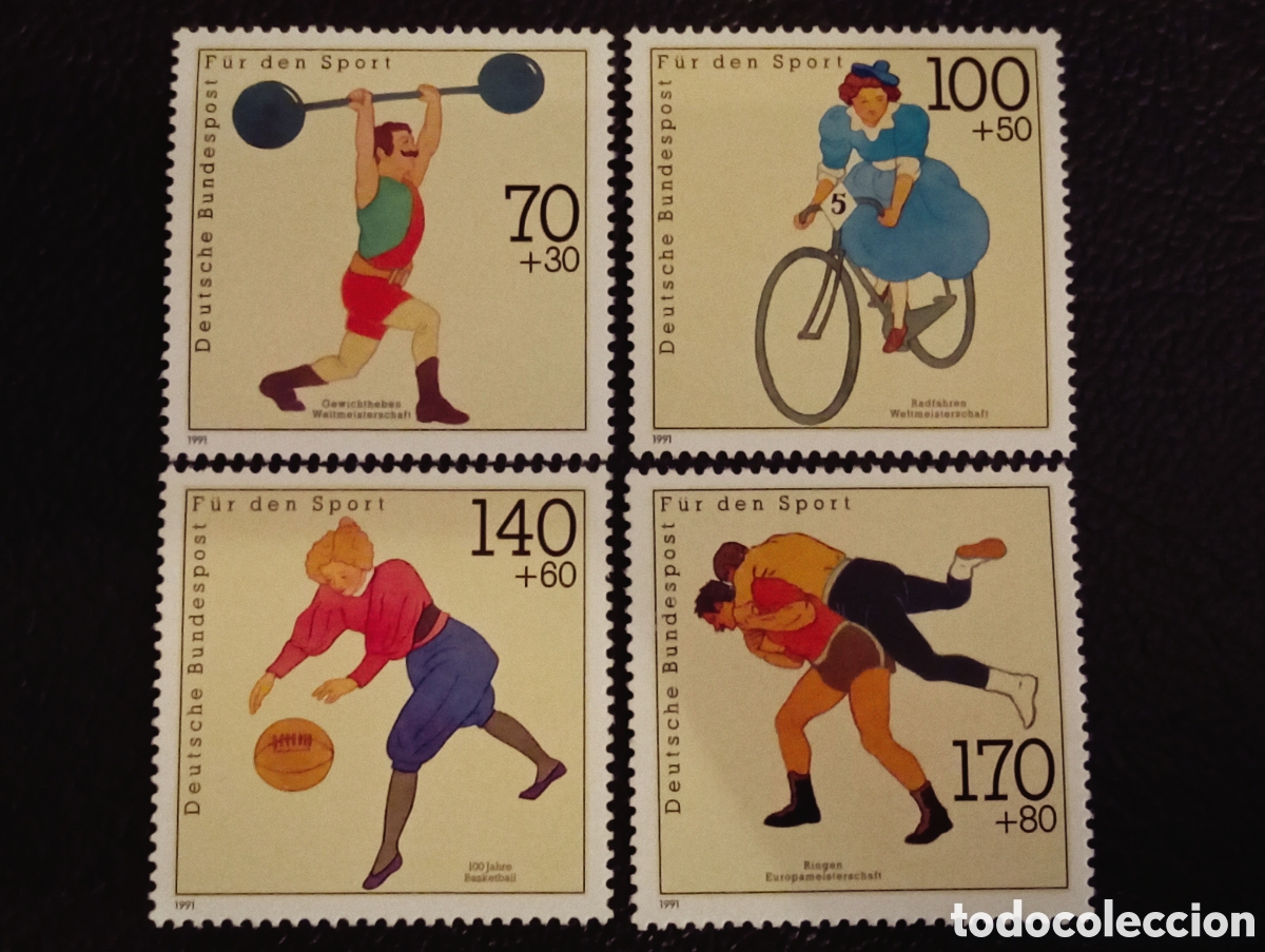 Sellos: Alemania Federal 1991 - Serie Completa &rdquo;F&uuml;r den Sport&rdquo; Mi. 1499/1502 MNH**