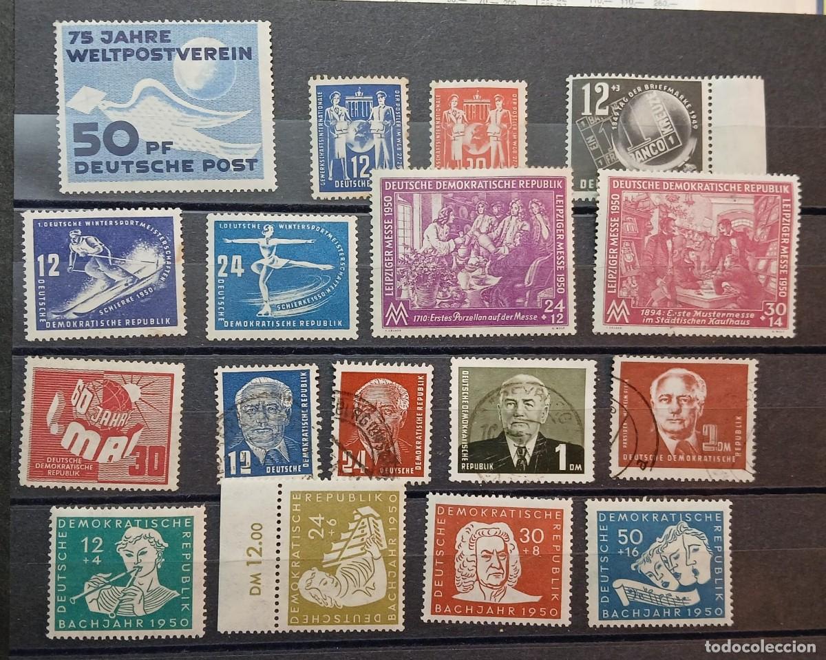 Sellos: DDR 1949-50 Los primeros sellos MNH/USADOS