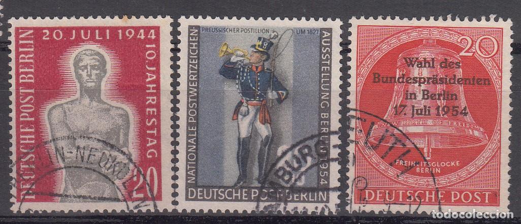 Sellos: 1954 ALEMANIA - BERL&Iacute;N - EN USADO NUMS. 106 - 107 - 108