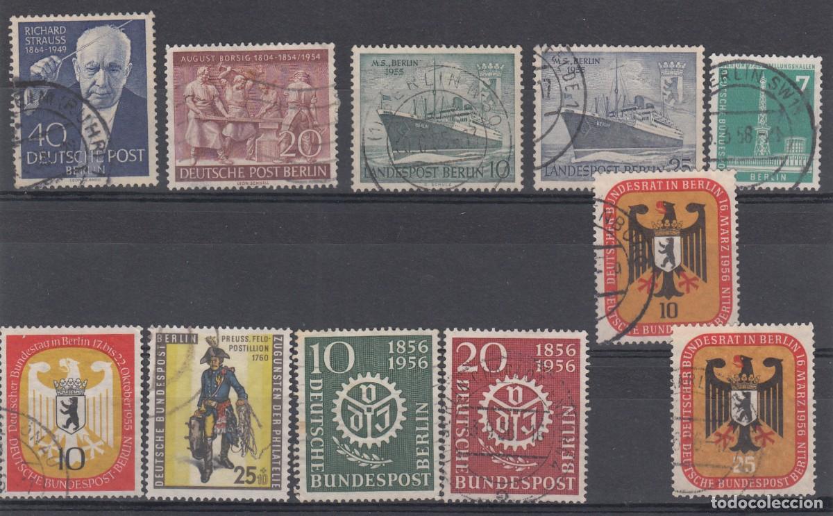 Sellos: 1955 - 1956 ALEMANIA - BERL&Iacute;N - EN USADO
