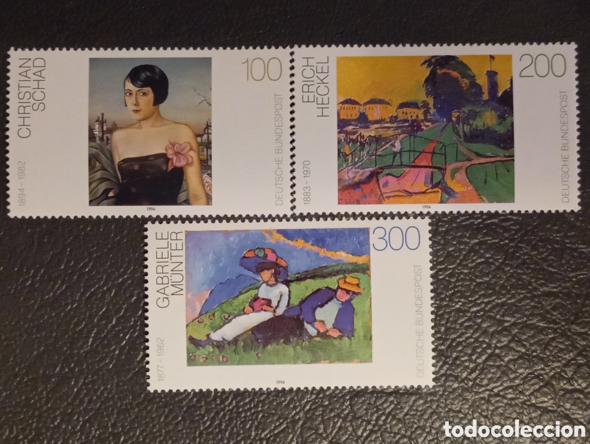 Sellos: Alemania 1994 Serie Pintura Alemana Siglo XX Mi 1748-1750 MNH**