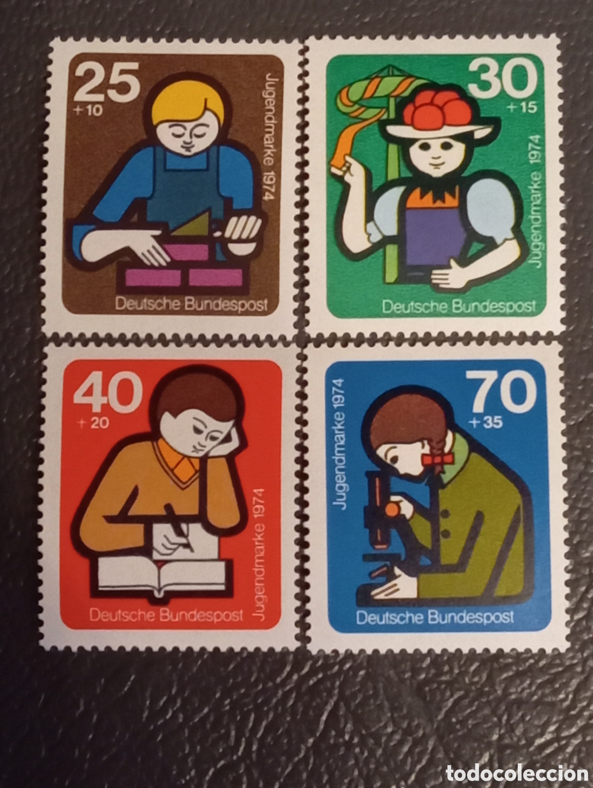 Sellos: Alemania Occidental 1974 - Serie Completa Juventud Michel 800/803 MNH