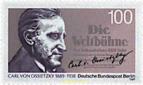 Sellos: 64842 MNH ALEMANIA. Berl&iacute;n 1989 CENTENARIO DEL NACIMIENTO DE CARL VON OSSIETZKY, PERIODISTA