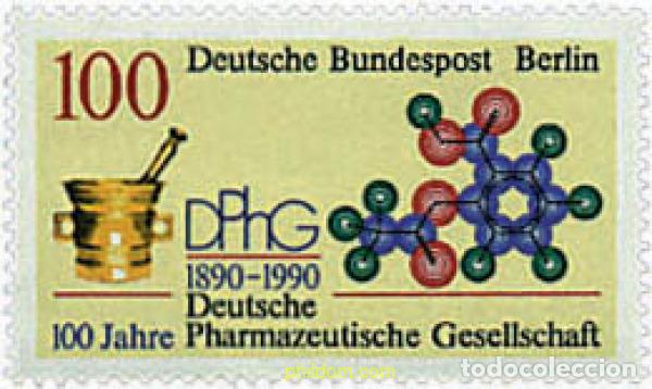 Sellos: 64858 MNH ALEMANIA. Berl&iacute;n 1990 CENTENARIO DE LA SOCIEDAD FARMACEUTICA ALEMANA