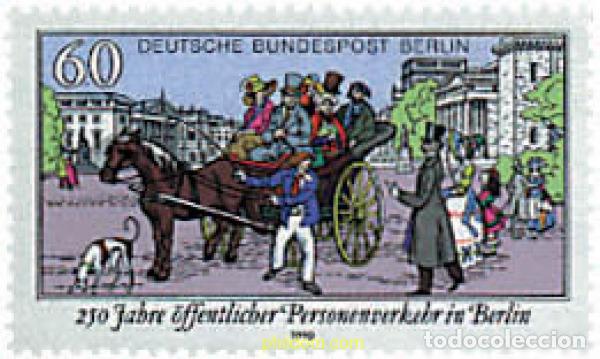 Sellos: 64861 MNH ALEMANIA. Berl&iacute;n 1990 250 ANIVERSARIO DEL TRANSPORTE PUBLICO EN BERLIN