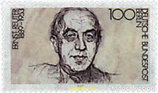 Sellos: 64839 MNH ALEMANIA. Berl&iacute;n 1989 CENTENARIO DEL NACIMIENTO DE ERNST REUTER
