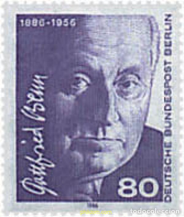 Sellos: 64826 MNH ALEMANIA. Berl&iacute;n 1986 CENTENARIO DEL NACIMIENTO DE GOTTFRIED BENN