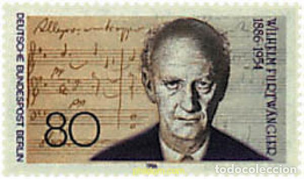 Sellos: 64827 MNH ALEMANIA. Berl&iacute;n 1986 CENTENARIO DEL NACIMIENTO DE WILHELM FURTWANGLER