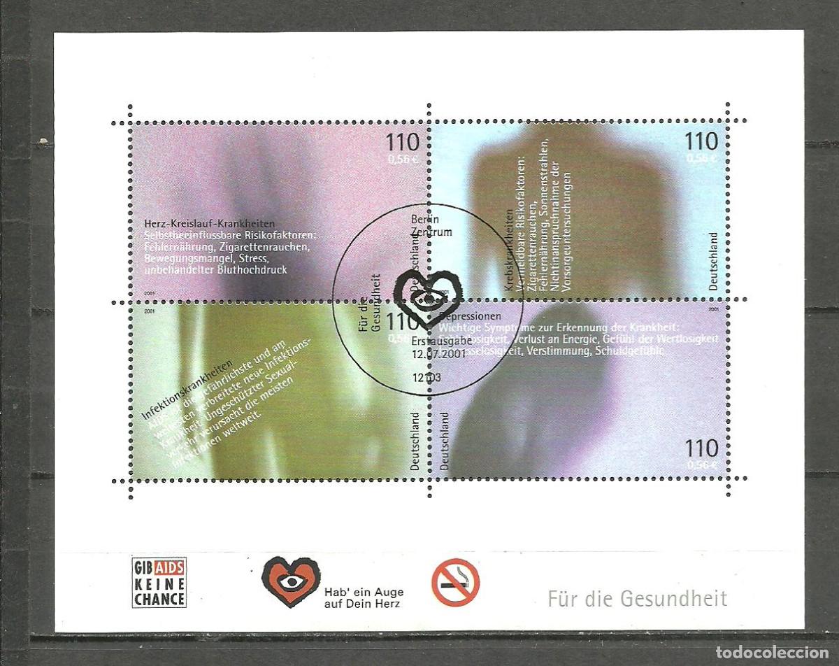 Sellos: ALEMANIA FEDERAL 2001 - MICHEL NRO. 54 BLOCK - MATASELLADO