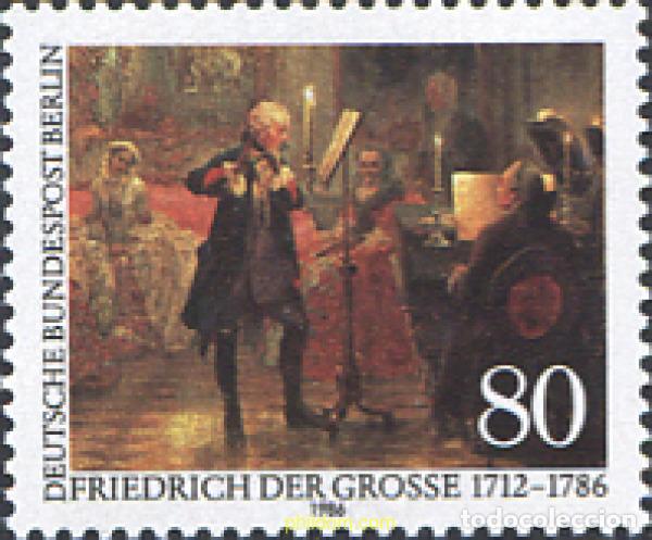 Sellos: 131692 MNH ALEMANIA. Berl&iacute;n 1986 BICENTENARIO DE LA MUERTE DE FREDERIC EL GRANDE, REY DE PRUSIA