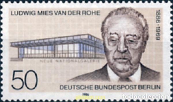 Sellos: 131780 MNH ALEMANIA. Berl&iacute;n 1986 CENTENARIO DEL NACIMIENTO DE LUDWIG MIES VAN DER ROHE