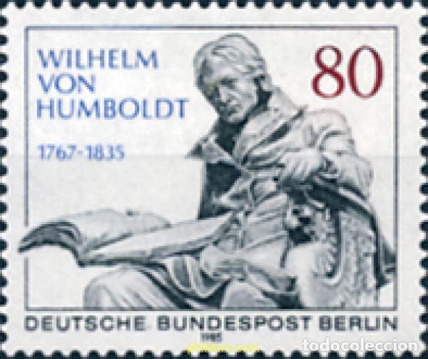 Sellos: 131648 MNH ALEMANIA. Berl&iacute;n 1985 150 ANIVERSARIO DE LA MUERTE DE WILHELM VON HUMBOLDT