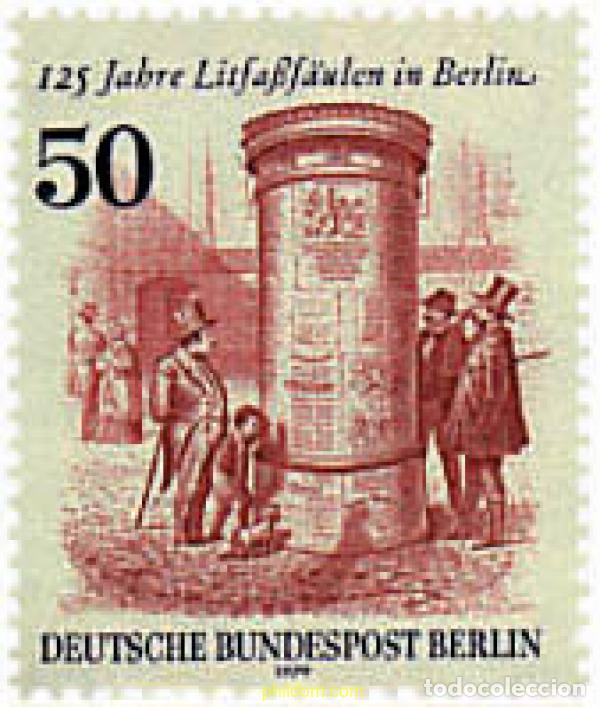 Sellos: 51547 MNH ALEMANIA. Berl&iacute;n 1979 125 ANIVERSARIO DE LAS COLUMNAS PUBLICITARIAS EN BERLIN