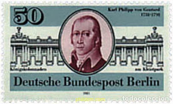 Sellos: 64730 MNH ALEMANIA. Berl&iacute;n 1981 250 ANIVERSARIO DEL NACIMIENTO DE KARL PHILIPP VON GONTARD