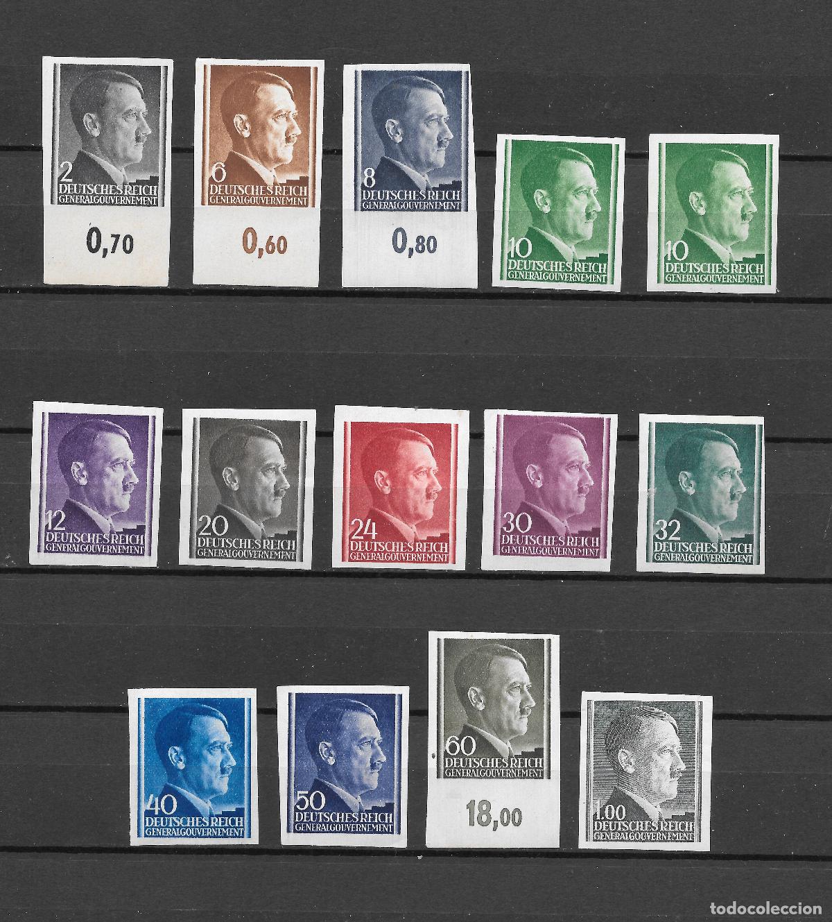 Sellos: POLONIA 1941/42-Ocupacion Alemania-Sin dentar-MNH** Leer