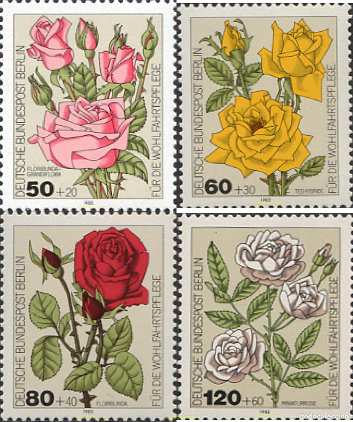 Sellos: 99297 MNH ALEMANIA. Berl&iacute;n 1982 ROSAS