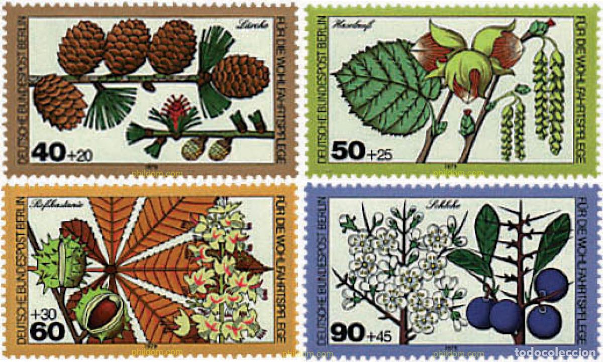 Sellos: 80248 MNH ALEMANIA. Berl&iacute;n 1979 FLORES Y FRUTOS DEL BOSQUE