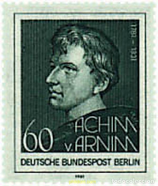 Sellos: 64728 MNH ALEMANIA. Berl&iacute;n 1981 200 ANIVERSARIO DEL NACIMIENTO DE LUDWIG ACHIM VON ARNIM