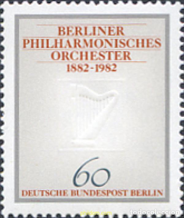 Sellos: 131418 MNH ALEMANIA. Berl&iacute;n 1982 CENTENARIO DE LA ORQUESTA FILARMONICA DE BERLIN