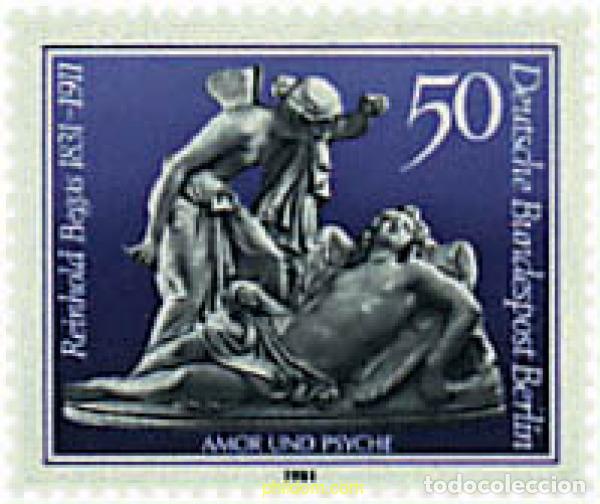 Sellos: 64733 MNH ALEMANIA. Berl&iacute;n 1981 150 ANIVERSARIO DEL NACIMIENTO DEL ESCULTOR REINHOLD BEGAS