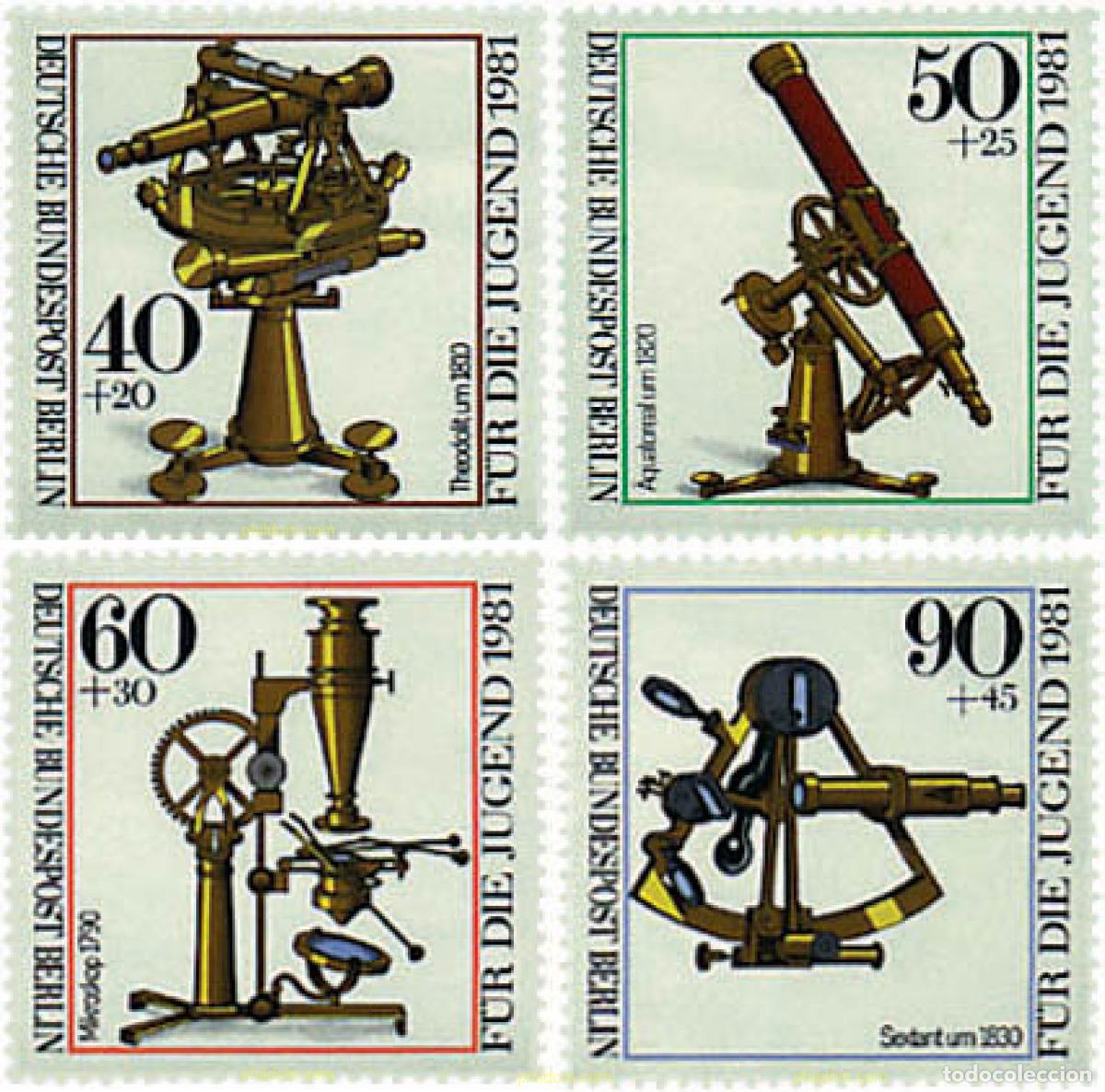 Sellos: 64732 MNH ALEMANIA. Berl&iacute;n 1981 INSTRUMENTOS OPTICOS
