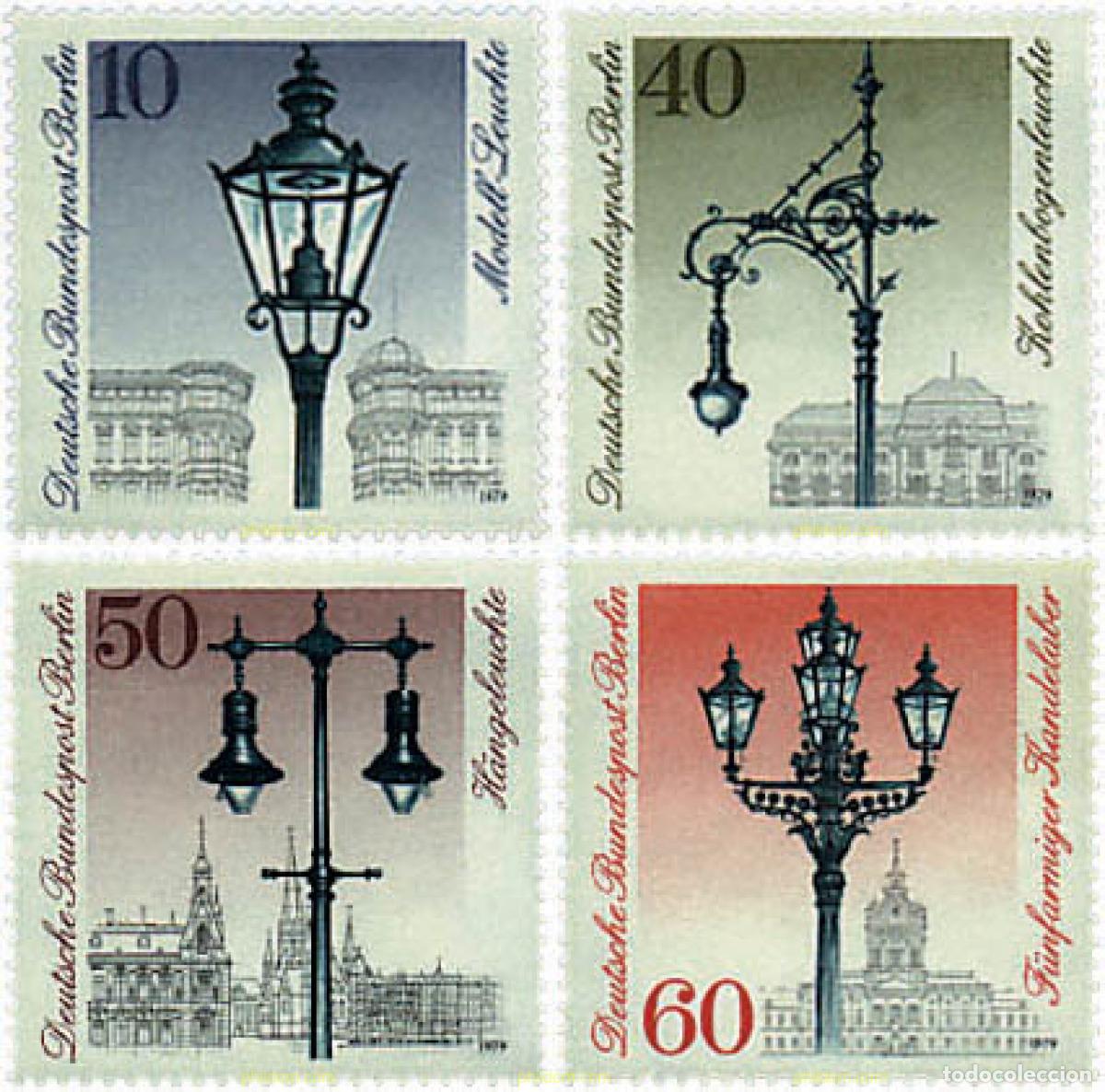 Sellos: 64711 MNH ALEMANIA. Berl&iacute;n 1979 FAROLAS HISTORICAS