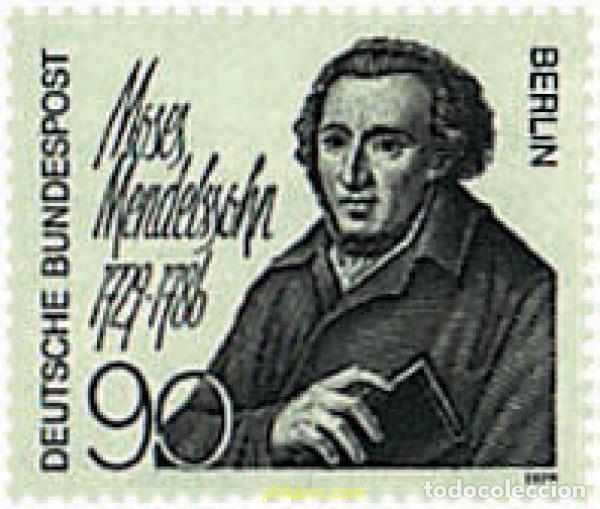 Sellos: 64712 MNH ALEMANIA. Berl&iacute;n 1979 250 ANIVERSARIO DEL NACIMIENTO DE MOSES MENDELSSOHN, FILOSOFO ALEM