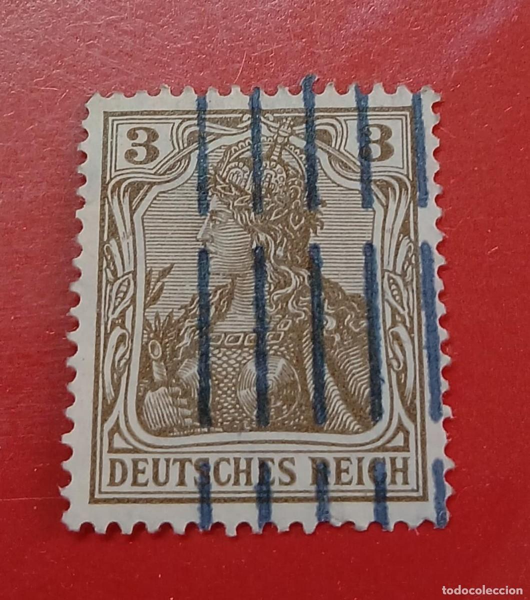 Sellos: Sello Germania con Tinta azul de parilla