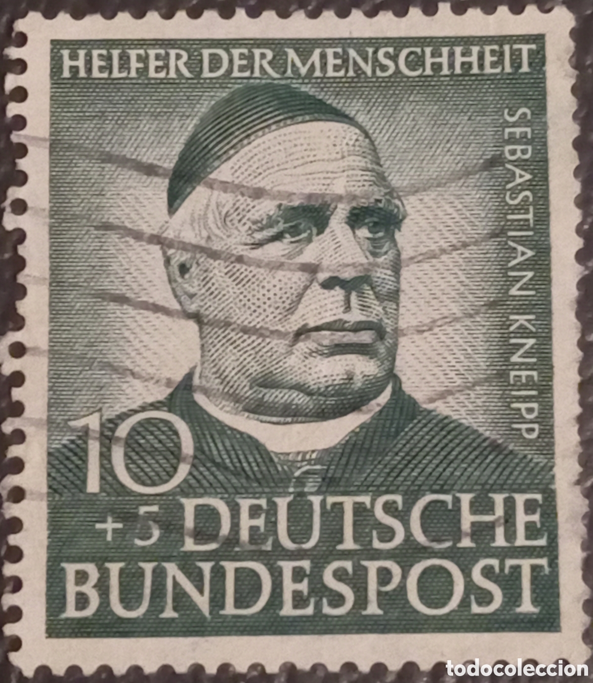Sellos: Sello Alemania RFA 1953 - Sebastian Kneipp - Michel 174 (Usado)