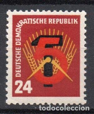Sellos: ALEMANIA ORIENTAL DDR A&Ntilde;O 1951 YV 45*** PROPAGANDA DEL PRIMER PLAN QUINQUENAL