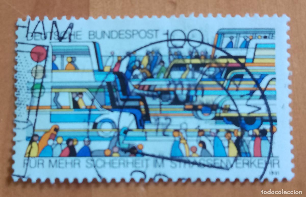 Sellos: ALEMANIA - V/F 100 - A&Ntilde;O 1991 - PARA MAYOR SEGURIDAD EN EL TR&Aacute;FICO RODADO.