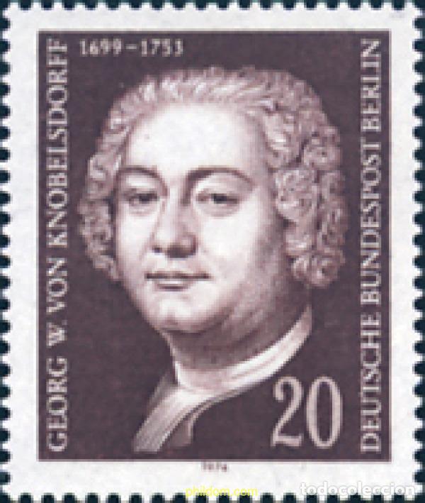 Sellos: 131083 MNH ALEMANIA. Berl&iacute;n 1974 275 ANIVERSARIO DEL NACIMIENTO DEL ARQUITECTO GEORG WENTZESLAUS V