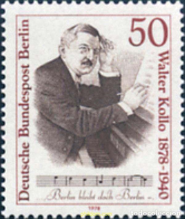 Sellos: 131215 MNH ALEMANIA. Berl&iacute;n 1978 CENTENARIO DEL NACIMIENTO DE WALTER KOLLO
