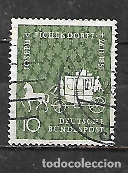 Sellos: 1957: Centenario de la muerte del poeta Joseph Freiherr von Eichendorff, 1788 - 1857 (usado)