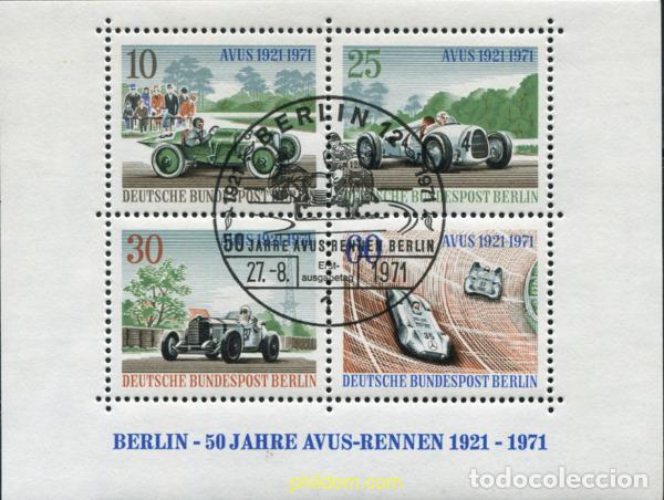 Sellos: 788469 USED ALEMANIA. Berl&iacute;n 1971 50 ANIVERSARIO DEL CIRCUITO DE CARRERAS DE AVUS